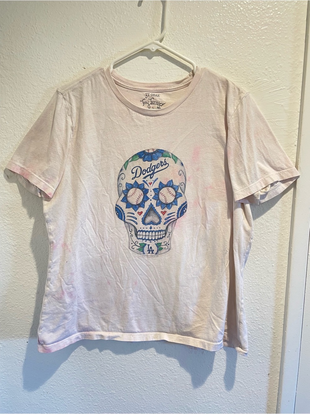 ⚾️💙 Tiny Turnip LA Dodgers Día De Los Muertos Sugar Skull Tee L 💀